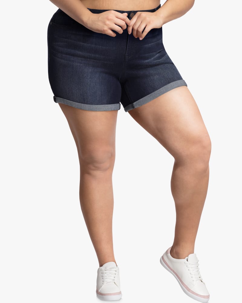 Front of plus size Seabury Cuffed Short by Meri Skye | Dia&Co | dia_product_style_image_id:115917